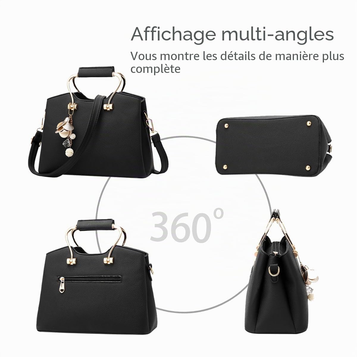 NICOLE&DORIS Femmes Sacs À Main Fourre-Tout Poignée Sacs À Bandoulière Sac Crossbody Sac En Cuir Pour Dames avec Longue Sangle