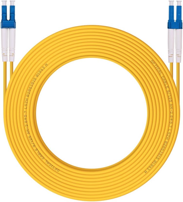 A Pair of Gigabit Single Mode Media Converter with 10m OS2 LC to LC Fiber Cable, 2 Pcs Fiber to Ethernet Converter, 2 pcs SFP LX Modules, 1000Base-LX to 10/100/1000M RJ45, SMF, 1310nm, up to 20km