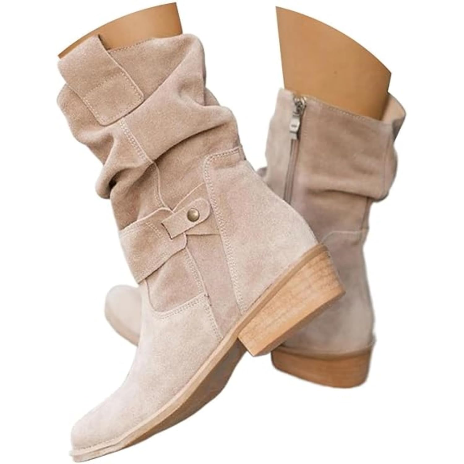 Boots For Women Ankle Booties Western Cowgirl Comfortable Pointy Toe Slouchy Boots for Country Concert Daily Outfits