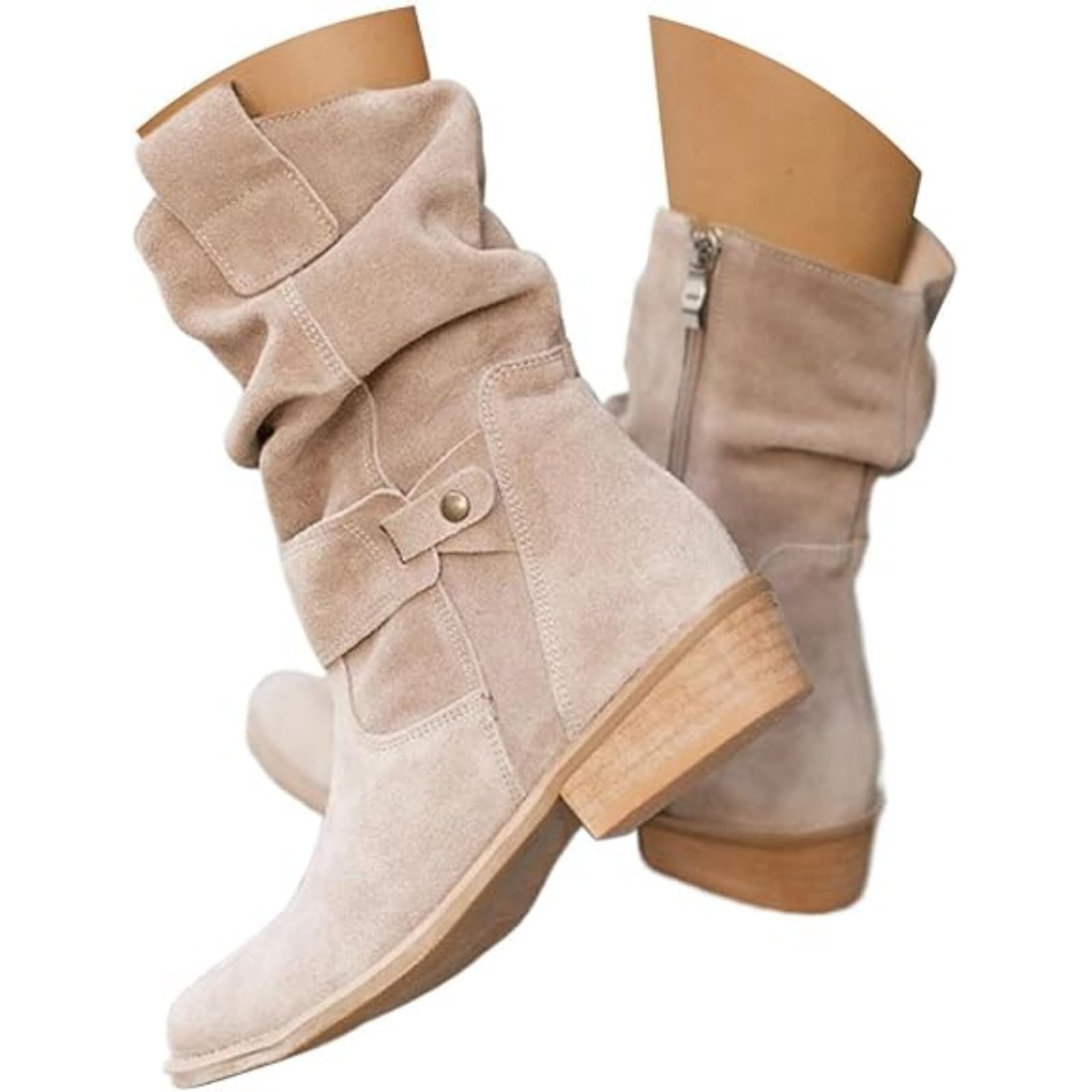 Boots For Women Ankle Booties Western Cowgirl Comfortable Pointy Toe Slouchy Boots for Country Concert Daily Outfits