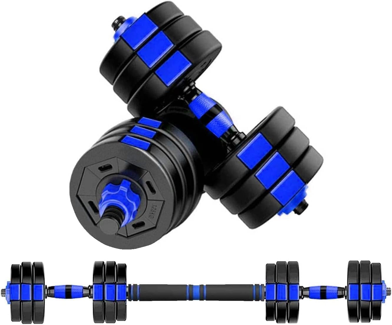 Dumbbell Sets Adjustable Weights, Free Weights Dumbbells Set with Connector, Weights Set for Home Gym,Non-Rolling Adjustable Dumbbell Set A
