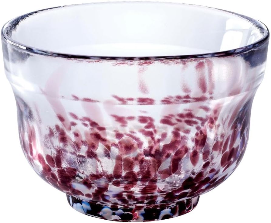 Yamakiikai CRYSTAL Matcha Bowl Purple White MC-535