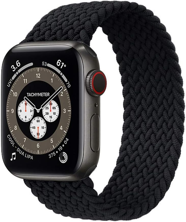 Braided Solo Loop Strap Compatible for Apple Watch Band 41mm 38mm 40mm 42mm 44mm 45mm, No Clasp or Buckles Nylon Sport Elastic Replacement Wrist Band for Men Women for iWatch Series 7/6/se/5/4/3/2/1
