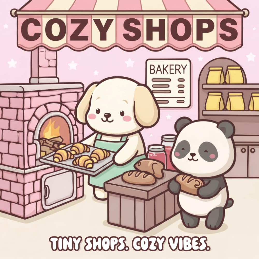 Cozy Shops: A Relaxing Coloring Book of Comfy Tiny Shops & Cozy Vibes | 45 Storefronts, Cafes, and Boutiques for Kids, Teens, and Adults