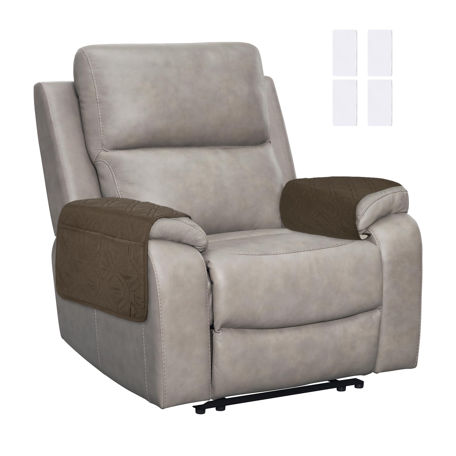 Fundas para reposabrazos de sofá protector de silla reclinable impermeable y antideslizante 2uds