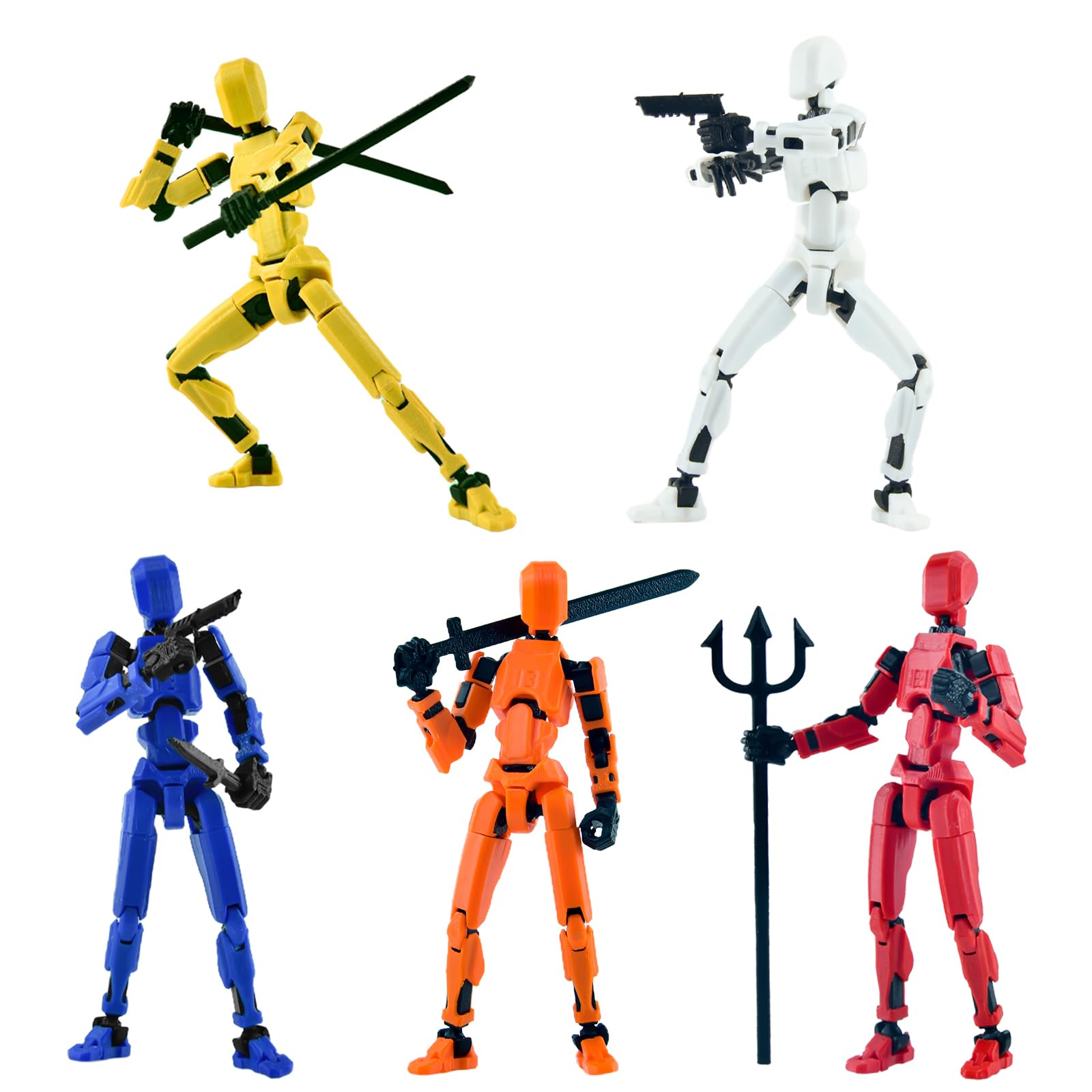 Already Assembled T13 Action Figure Accessories,Dummy 13 T13 Multi-Jointed Movable,for Collectors Desktop Decorations t-13 Movability 3D Printed Toys (Stely-1)