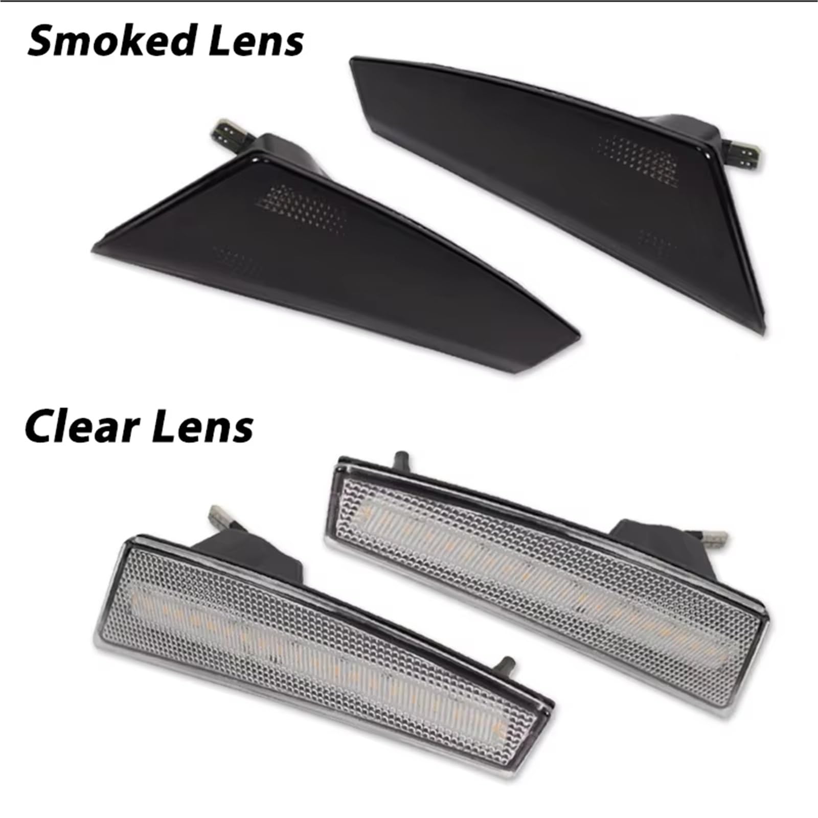 Indicatore di Direzione Per Jeep Per Liberty 2008-2012 Auto Anteriore Indicatore Laterale Indicatori Direzione Luci Parcheggio Ambra LED Bianco 12V Luci di Posizione(Clear Lens Amber)