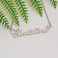 Vista 2 de HUAN XUN Collares personalizados con dije de inicial para mujer en oro y plata