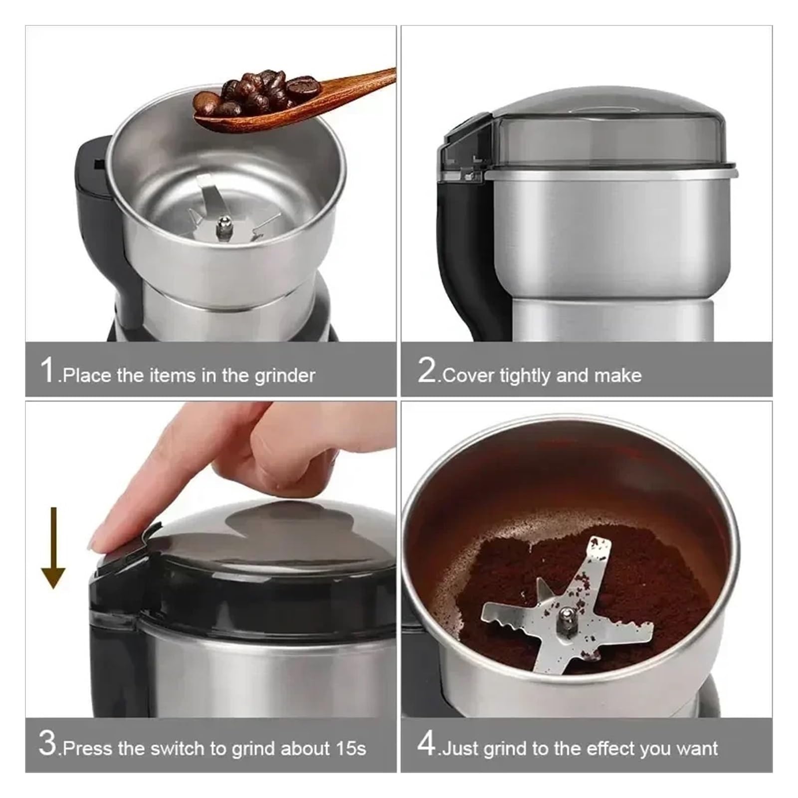 Molinillo De Café Eléctrico Cocina Cereales Frutos Secos Legumbres Especias
