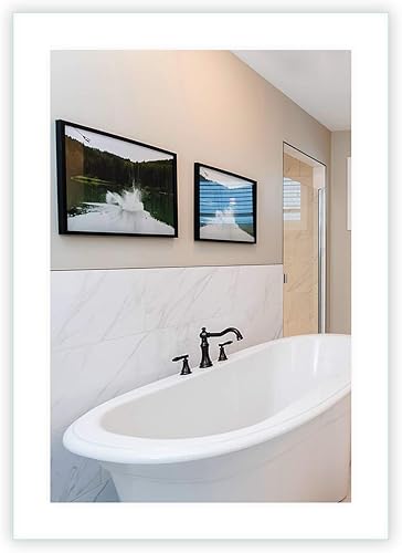 Mirrors & Marble Espejo de baño LED con luces, espejo rectangular iluminado lateral para tocador, dormitorio o ducha, antivaho y montado en la