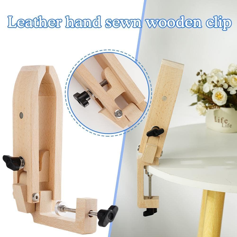 GHDVOP 折り畳み式 木製 360度回転可能 手縫い 細工 革 道具 ステッチングツリー 工具 縫製キット レザークラフト 皮貼り レーシングポニー 便利 Yiteng GHDVOP レーシングポニー レザークラフト 折りたたみ式 卓上