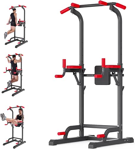 K KiNGKANG Power Tower Dip Station, Multi-Function Assistive Trainer Pull