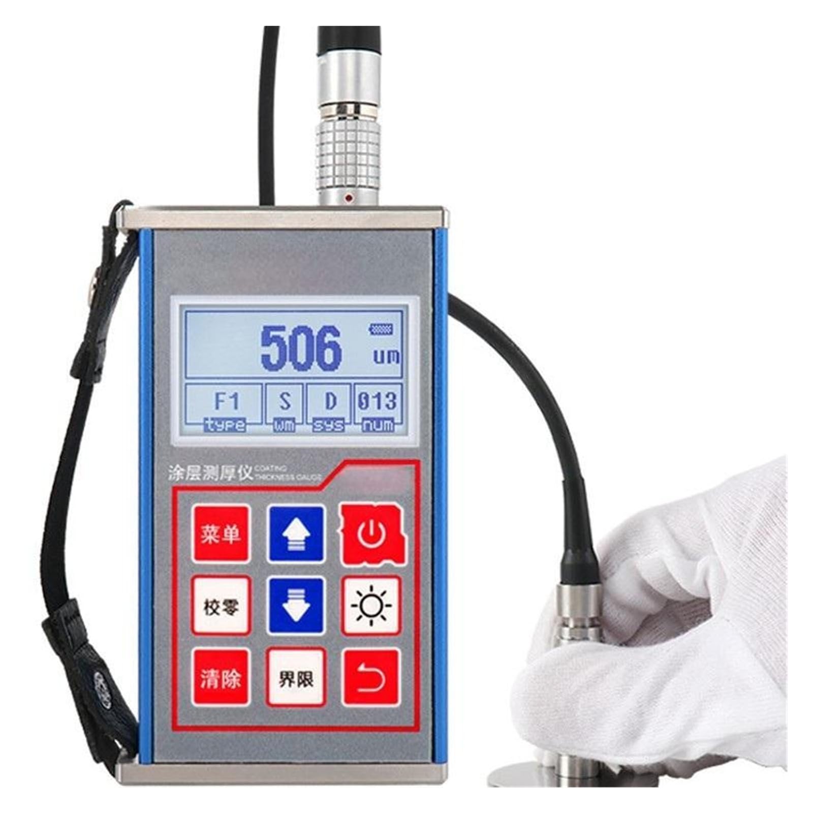 Thickness Gauge Model 661 Digital Ultrasonic Metal Coating Thickness Gauge Automatic Measurement Equipment Easy to Carry(F1+N1)