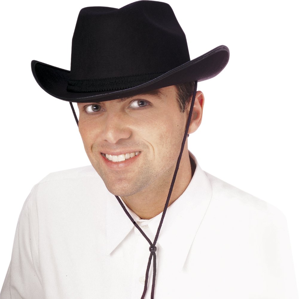 Rubies - Sombrero de cowboy, para adulto, color negro (S5280)