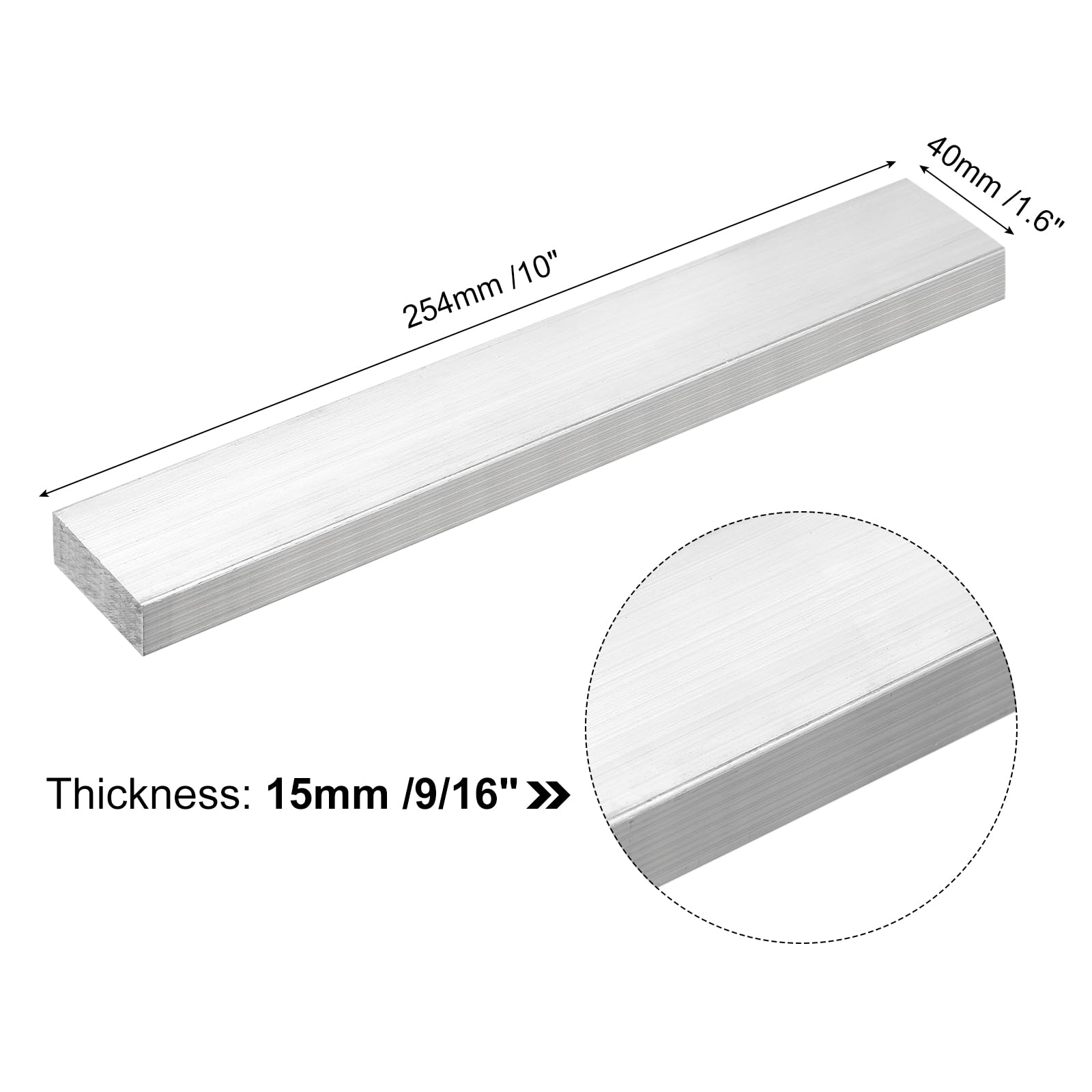Produktbild von QUARKZMAN 6x Alu-Flachprofil 4x13x305mm – 6061, Schweißbar, Massiv
