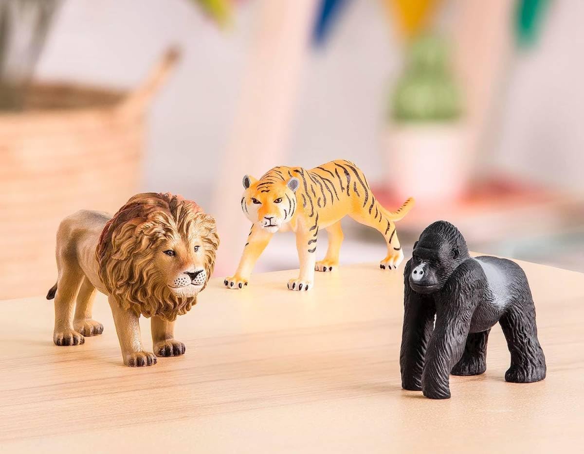 Amazon.co.jp: 3体セットライオン トラ ゴリラ Terra 動物フィギュア