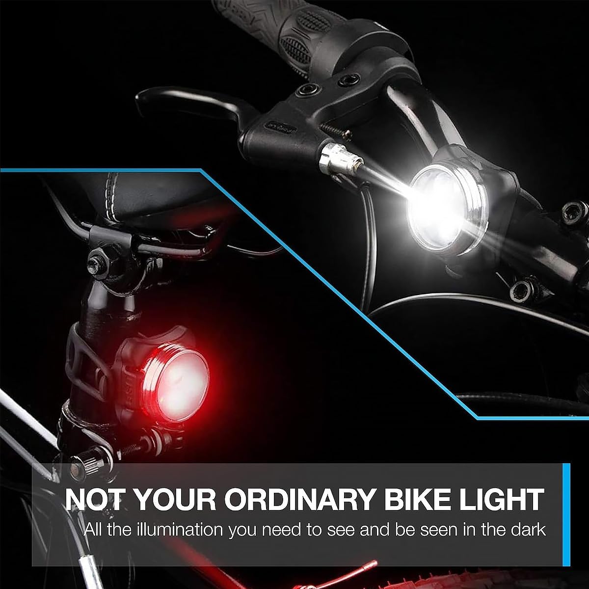 Luce notturna Luci per bicicletta, Luci Bicicletta LEDRicaricabili USB Super Luminose Luce Bici Impermeabile Biciclette Accessori per Bambini da Ciclismo, Bici Strada per I'equitazione Notturna