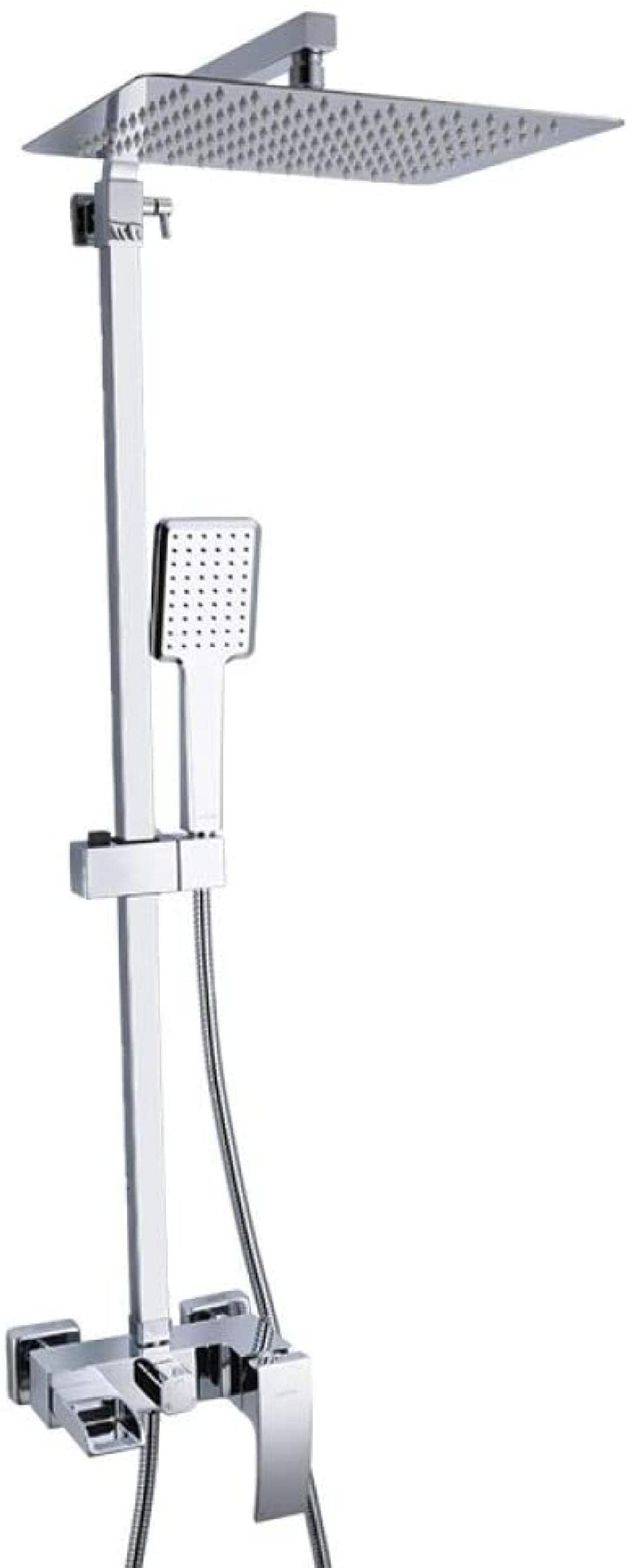Fauce de douche et ensemble cascade de douche chromée de salle de bain - 8