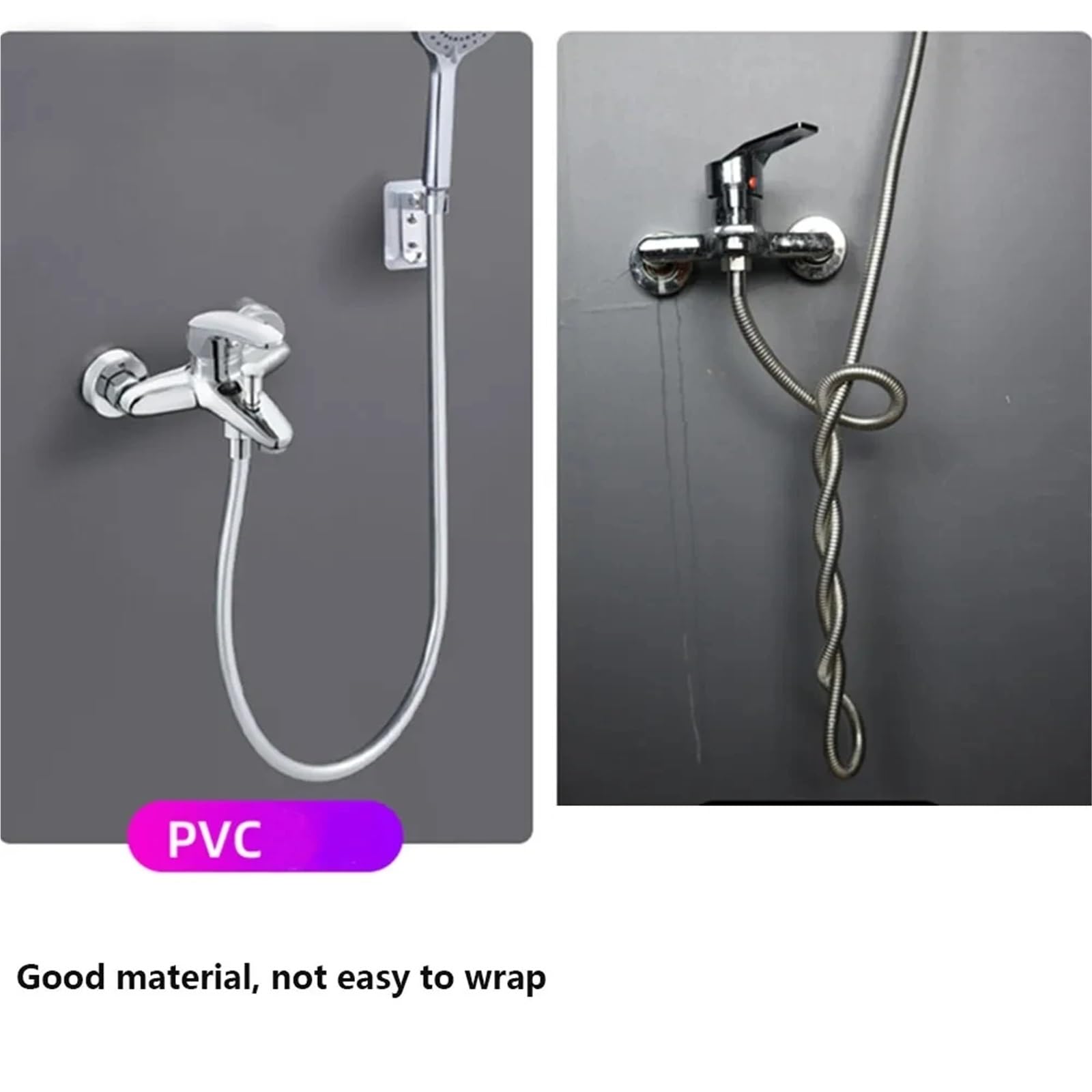Manguera de ducha blanca de 2 m para baño, accesorio de cabezal de ducha de mano, accesorios de tubería de agua, accesorio de fontanería flexible