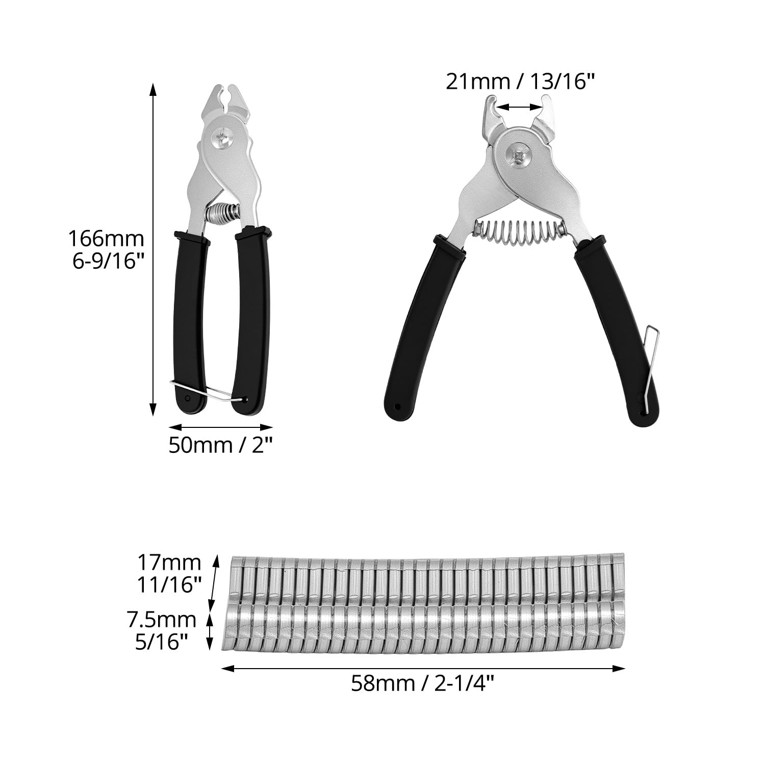 Pince à Anneau à Ongles De Type M Avec 1200 Clips M Multifonction Pour Cage D'animaux, Clôture, Réparation D'outils à Main (rouge