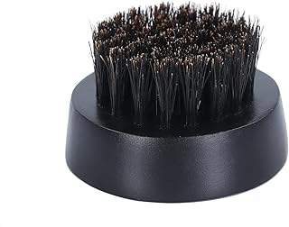 Escova para barba com cerdas macias A escova de madeira para tratamento de barba funciona com todos os bálsamos e óleos de barba para amaciar e condicionar barba com coceira Escova de barba,Escova de tratamento de barba,Escova de bálsamos para barba,Escova de Tratamento de Barba de Madeira,Limpador de barba Black