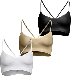حمالة صدر من الليكرا بتصميم ظهر متقاطع للنساء من سيلفي، مجموعة من 3 قطع
