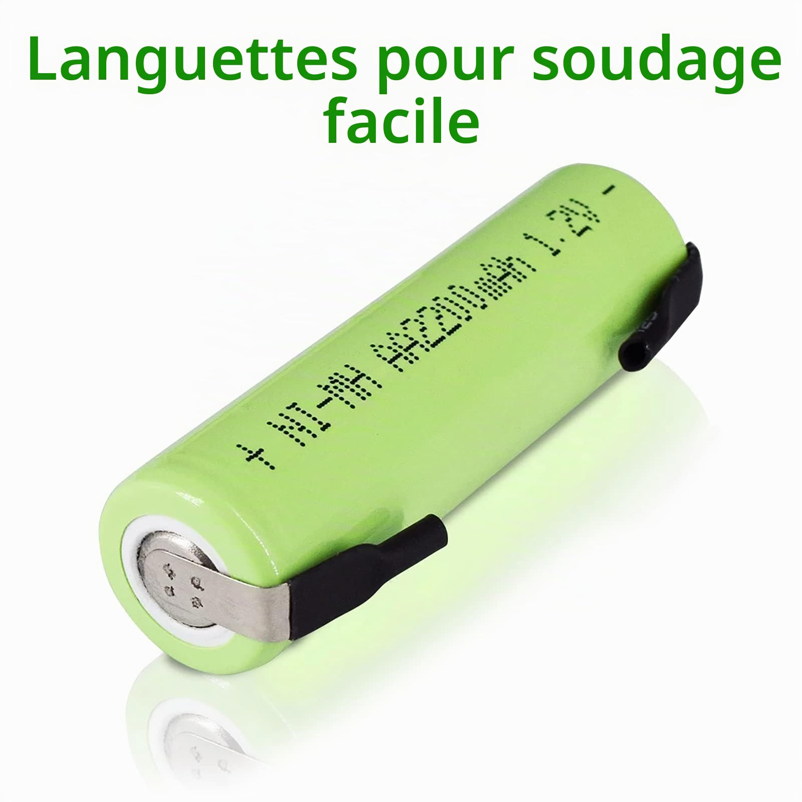 CITYORK Lot de 12 piles AA rechargeables 1,2 V NiMH 2200 mAh avec onglets, haute capacité et conçues pour les batteries