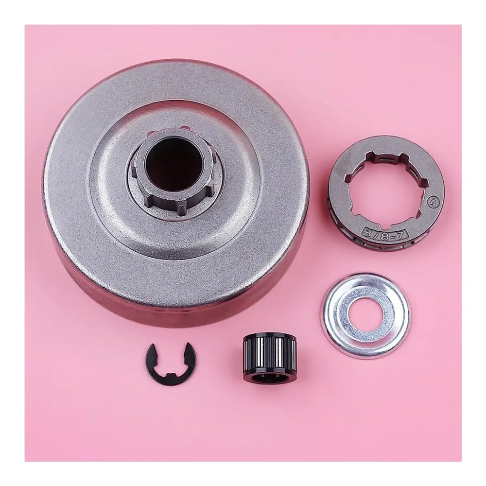 Tambour d'embrayage 3/8 pour tronçonneuse MS361 044 046 avec pignon 7 dents et roulement 11280071000