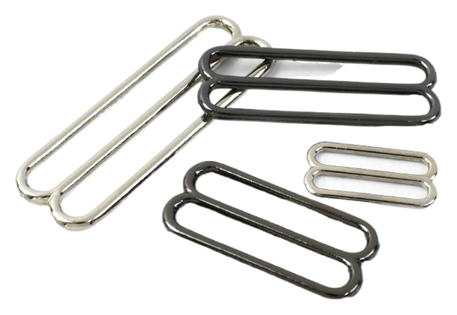 Metalowa regulowana klamra suwakowa, 5 szt. 20-50 mm Metalowe klamry regulacyjne Zapięcie biustonosza O-ring Suwaki Pasek Klamra Hak Pasek Akcesoria do szycia odzieży(Silver-triglide,30mm-20Pcs)