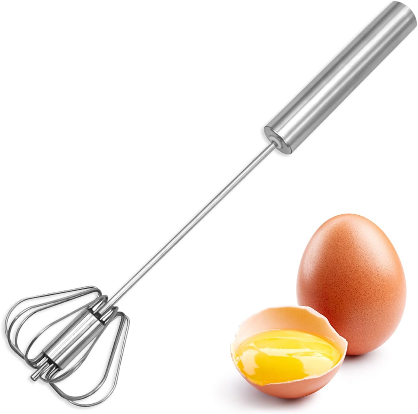 AEX Premium Egg Whisk Hand Push Whisk Blender Stainless Steel Egg