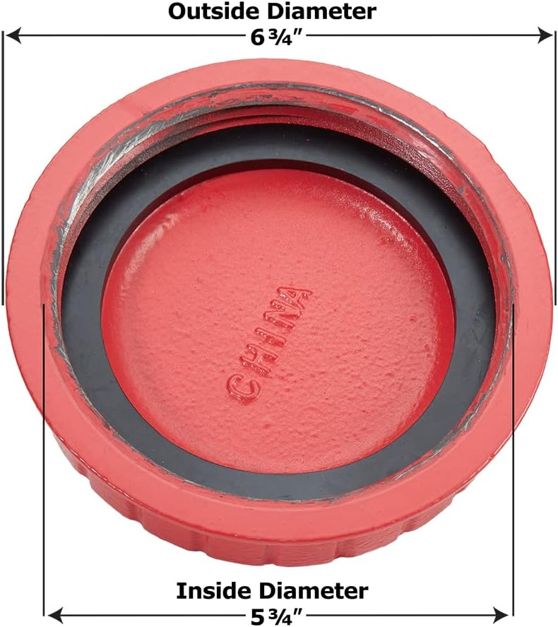 Heavy Duty 4 1/2" Replacement Iron Fire Hydrant Cap with NH/NST Threads