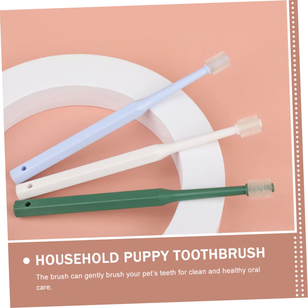 minkissy 8stücke Haustier Zahnbürste Für Kleine Hunde Und Katzen Praktische Zahnreinigung Mit Ergonomischem Design Langlebigem Tpe-material Und Sanfter Reinigung Für Gesunde Zähne Und