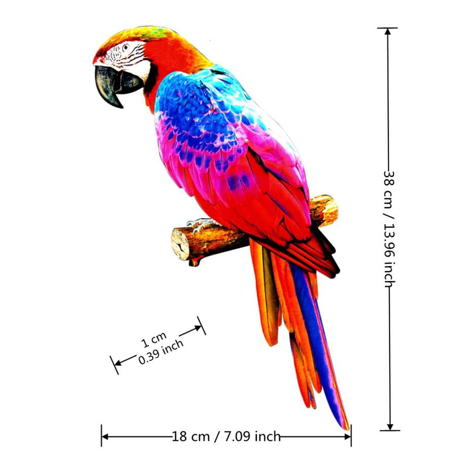 Amazon.co.jp: DEARBIRDER メタル オウム 壁 装飾 カラフル オウム 壁