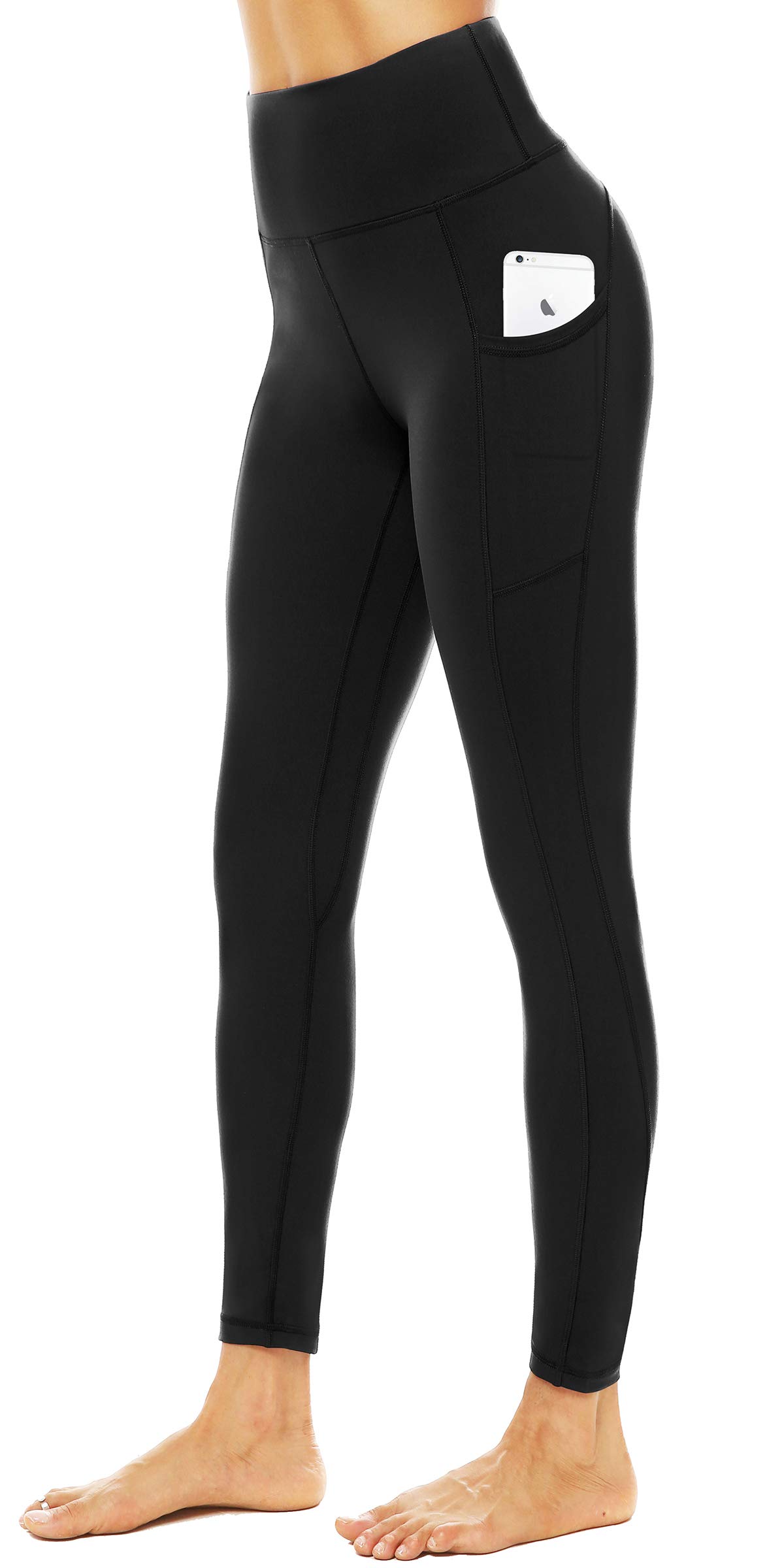 Womens High Waist Sport Leggings - Tummy Control, High Waist Gym Leggings Women with Soft Fabric, Sports Leggings with Pockets Women for Gym, Yoga, Workout, Running, Daily Leisure