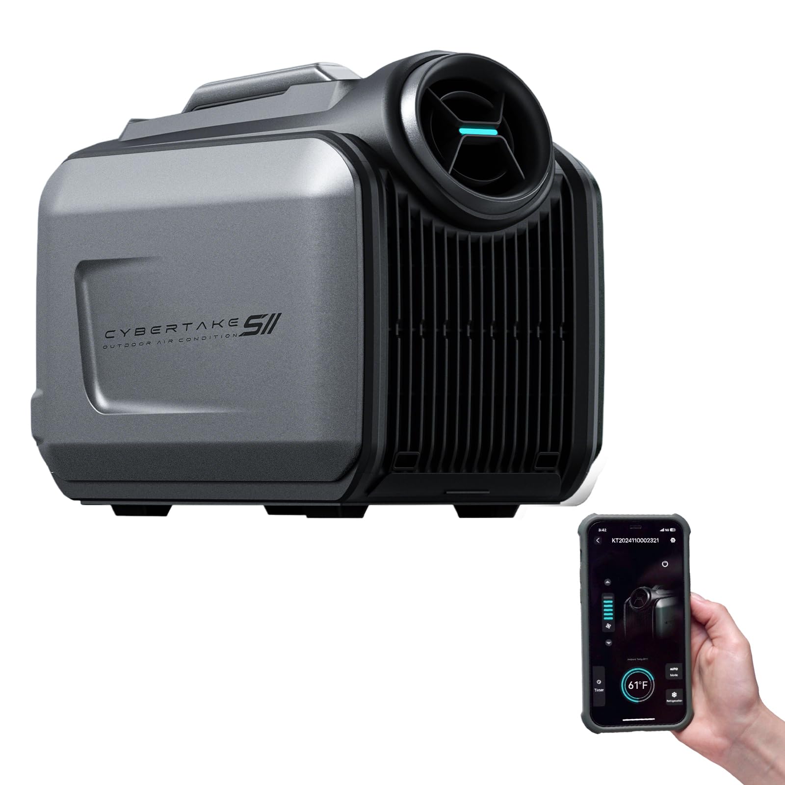 Portable Camping Air Conditioner 5100 BTU Cooling and 6100 BTU Heating AC and DC Compatible 8 Hours on