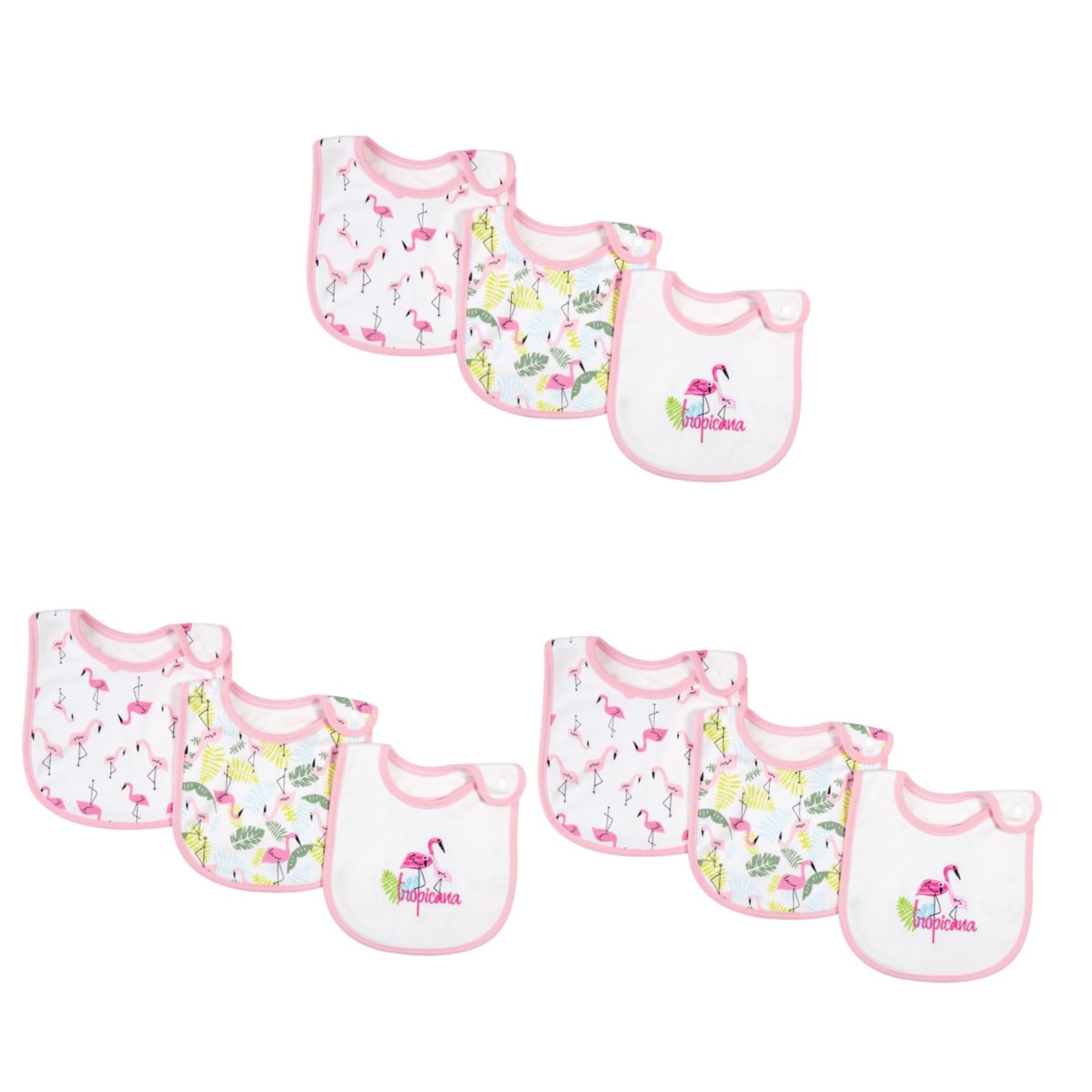 VICASKY 9 Piezas toalla de saliva baberos bebe babero bebe de algodón impermeable s infantiles s de bandana para s recién nacidos sencillo rosa