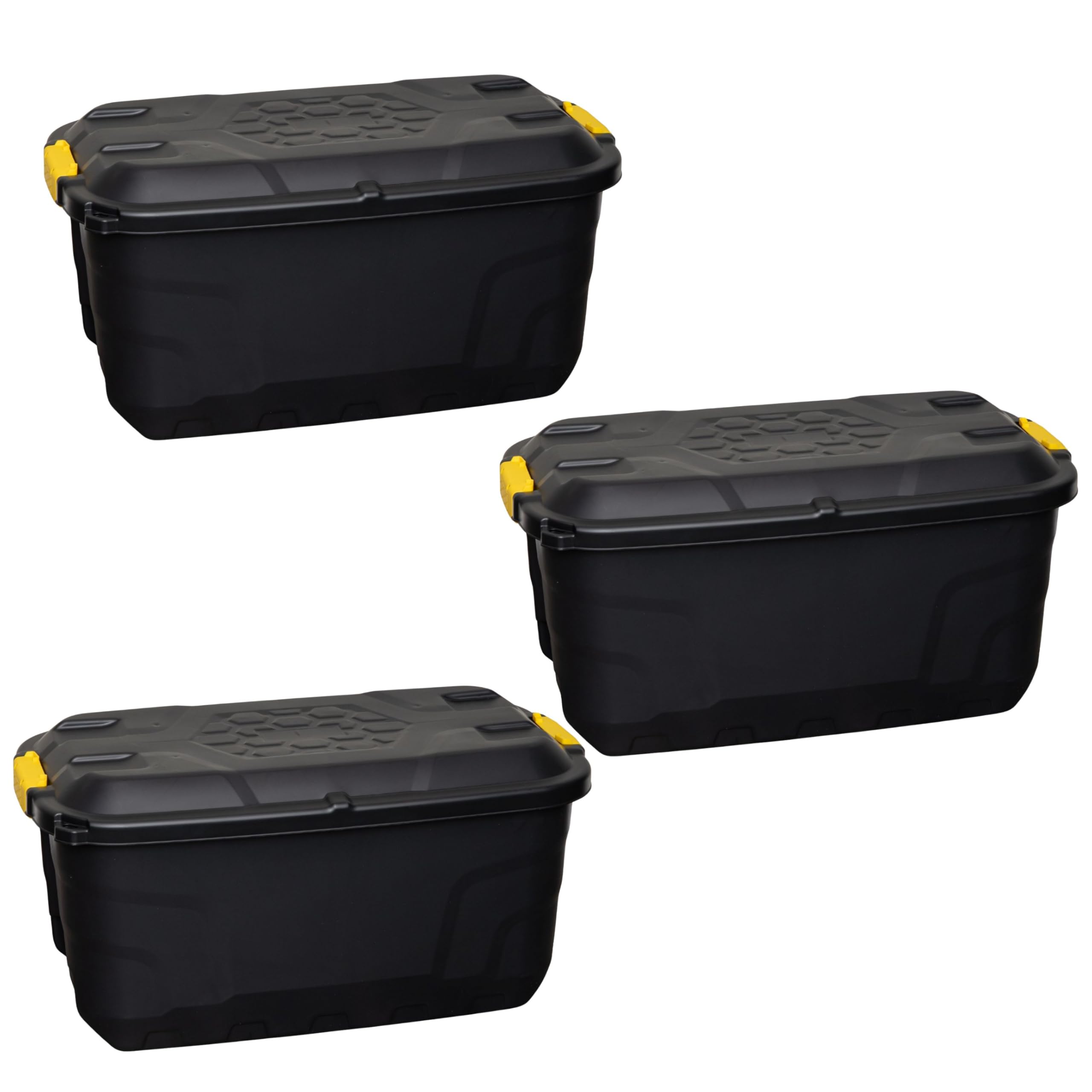 Samuel ALEXANDER 75L Heavy Duty Plastic Storage Box with Lockable Lid on Wheels (3)