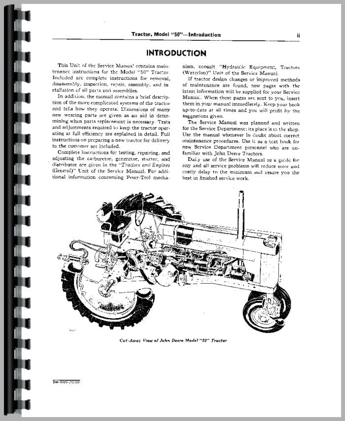 Jensales Service (Repair) Manual Compatible with John Deere 50 Tractor      Apparel – January 1, 2000