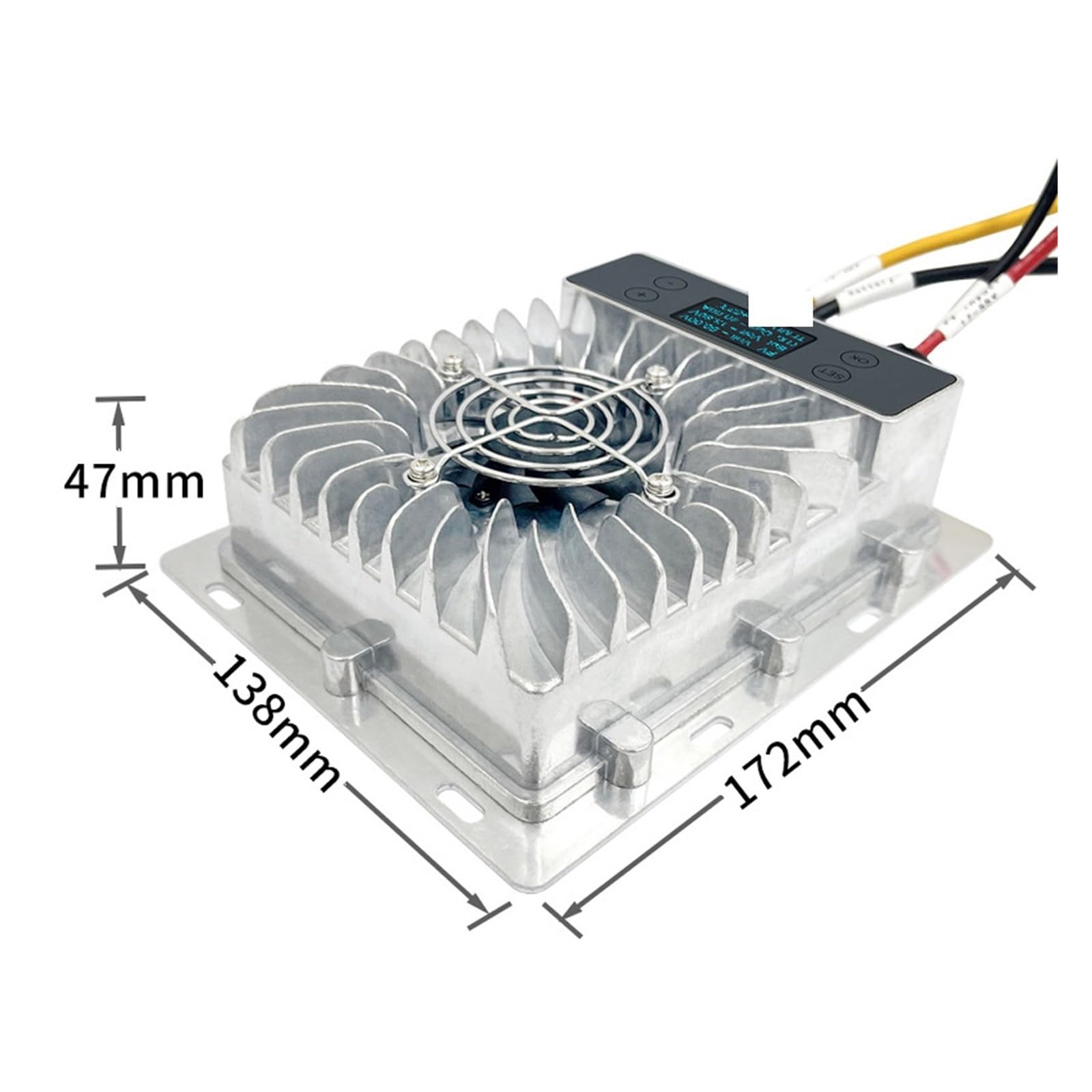 Regolatore di carica solare, Regolatore solare MPPT da 600 W Tensione 10-30 V regolabile con display LCD Monitoraggio del punto di massima potenza Step-down fotovoltaico