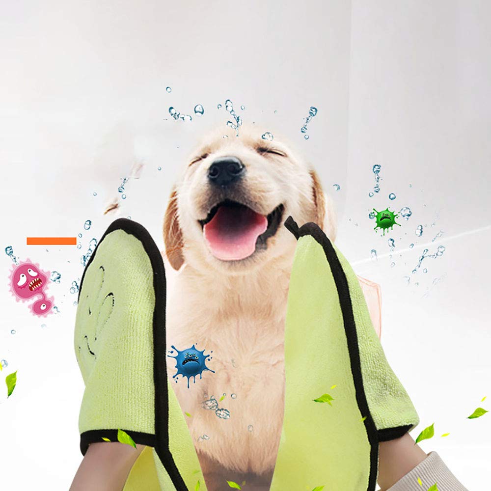 Serviette pour Chien - Absorbante, Douce et Lavable, Serviette de Bain en Microfibre à Séchage Rapide pour Chiens, 65x23cm