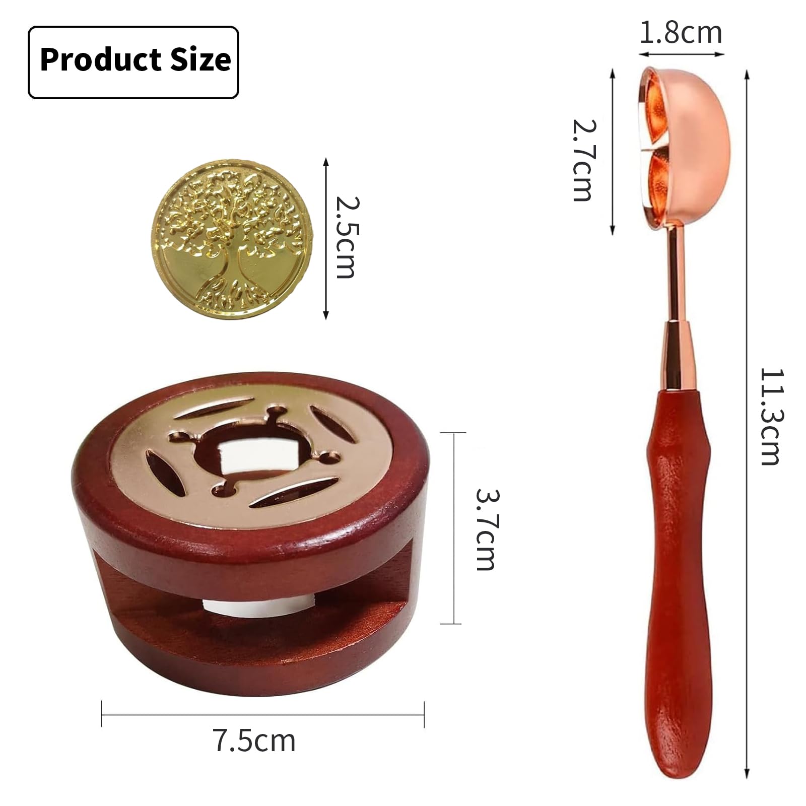 Kit Sigilli Di Cera Nero - Set Completo Con Pentola Riscaldante, Cucchiaio E Ceralacca - Per Inviti E Lettere - Foto 7