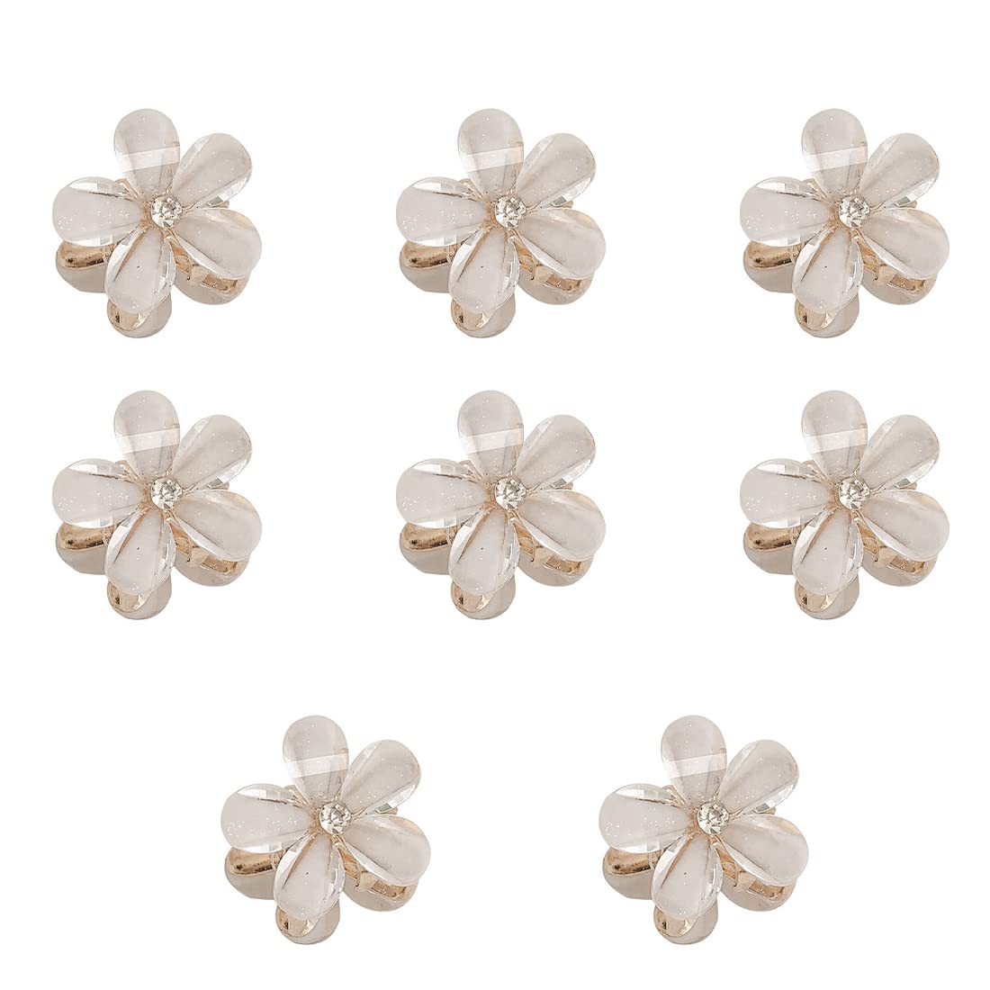 XPEX Paquete de 8 Mini Pinzas para el Cabello, Pinzas para el Cabello diarias, Pinzas para el Cabello para Mujeres, Accesorios de decoración de Bodas para Fiestas de cumpleaños para niñas