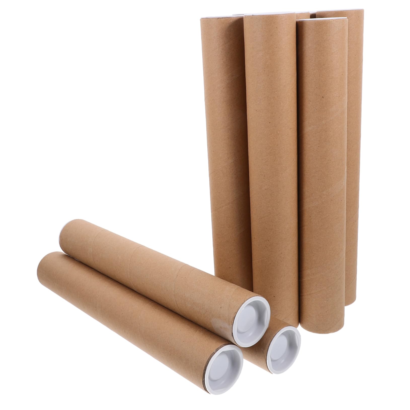 Operitacx 10pcs Brown Cardboard Tube Mailers 1.5 Inch Diameter x 12 Inch Length Heavy Duty Packaging for Art Posters Graphics and Documents