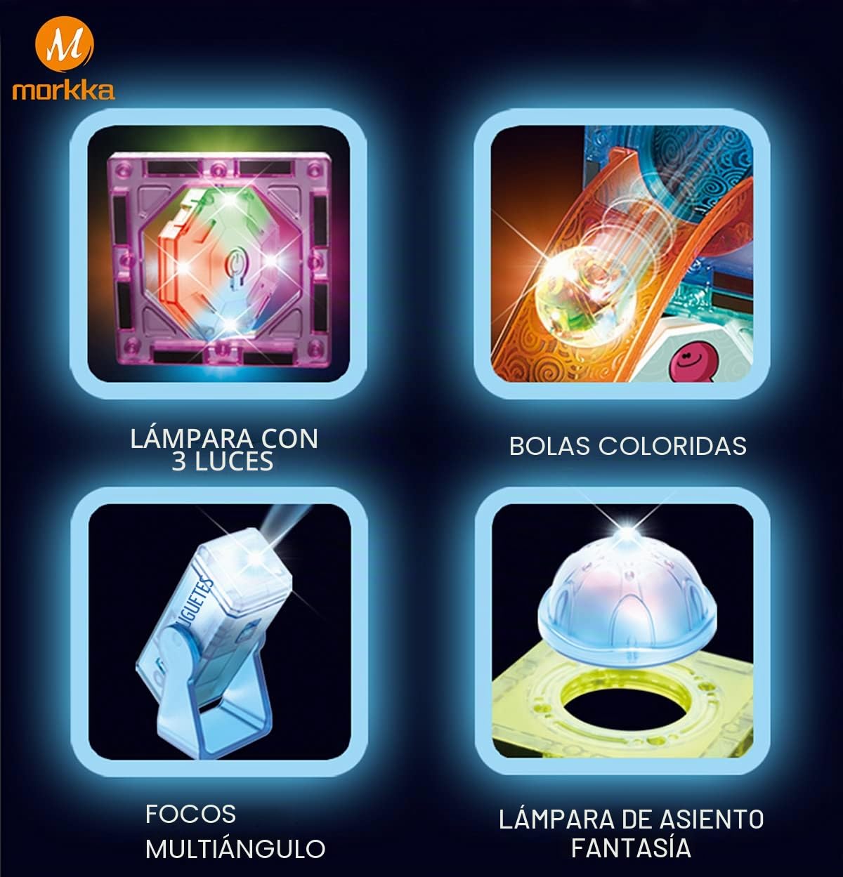 Bloques Magnéticos con Pista 110 Piezas – Stem 3D +3 Años