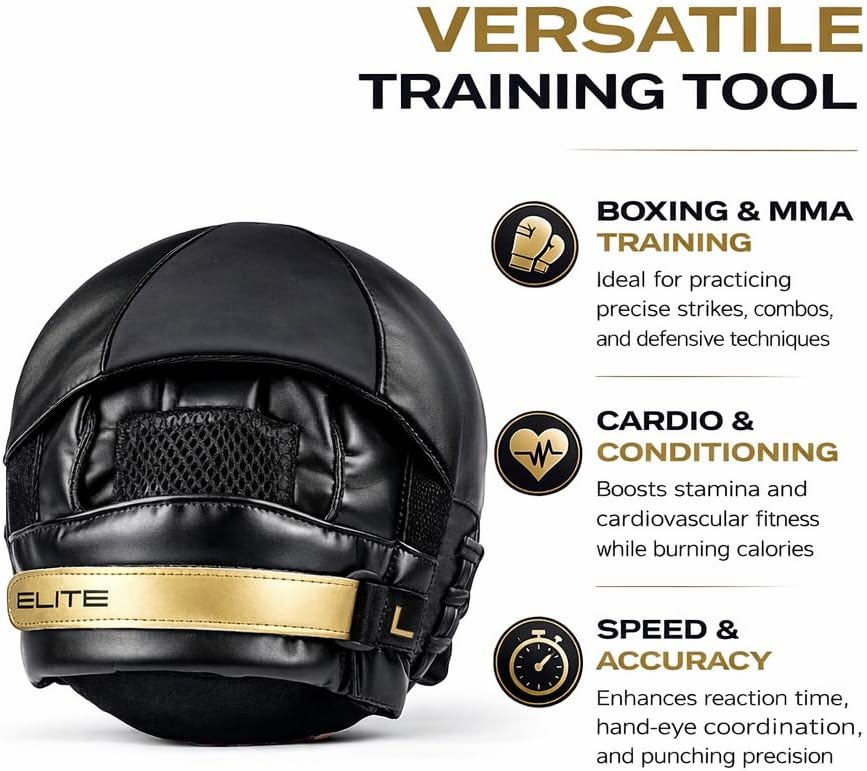 TORA Elite Boxing Punch Mitts – Professional Focus Pads for Speed, Accuracy & Boxing Training