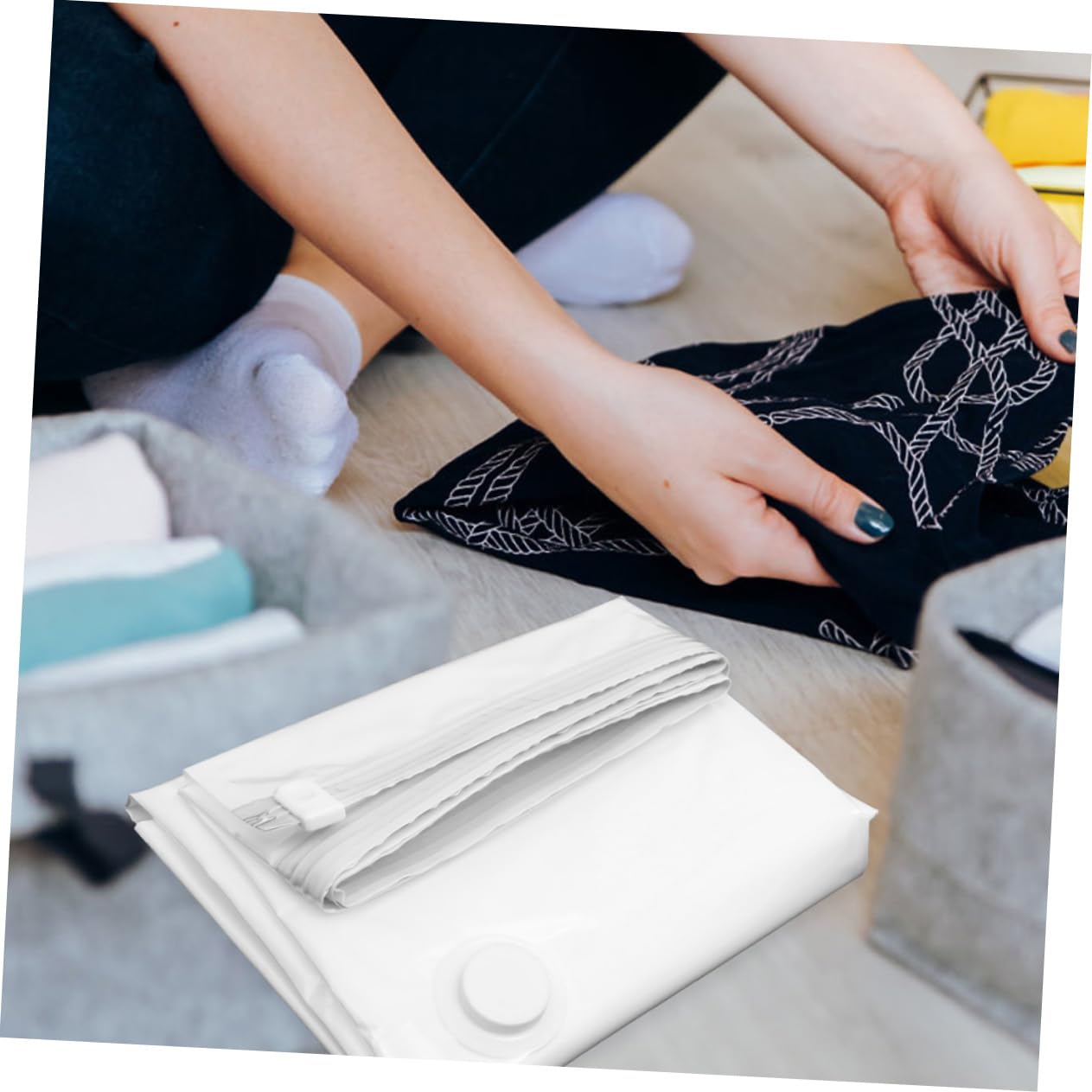 Bolsa de Vacío para Colchones 150x100 Cm, 2 Piezas Gruesas | Pa y Pe, Reutilizables, Protección contra Humedad, Gran Capacidad para Colchas y Ropa