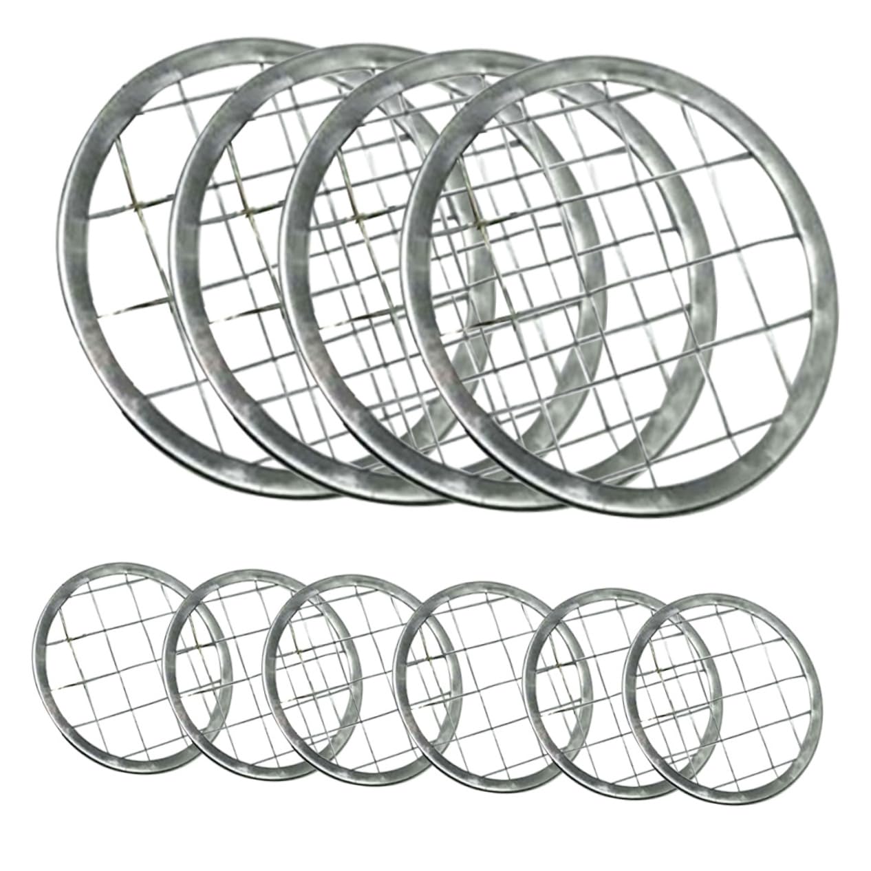 BRIGHTFUFU Lid Inserts for Jar 10pcs Stainless Steel Grid for Home Hotel Flower Arrangements
