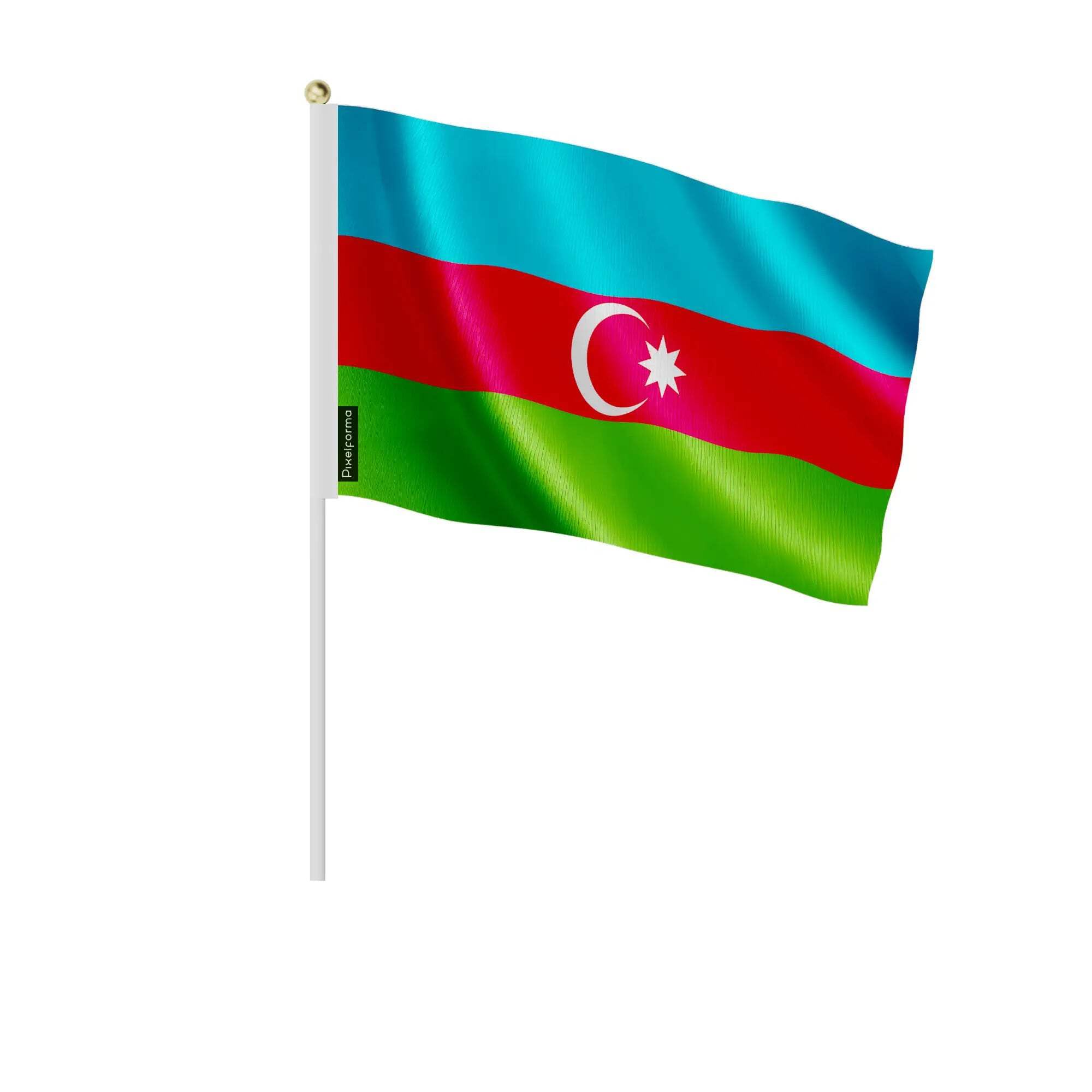 Drapeau Azerbaïdjan 30x45cm en lot de 100 mini drapeaux pour défilé
