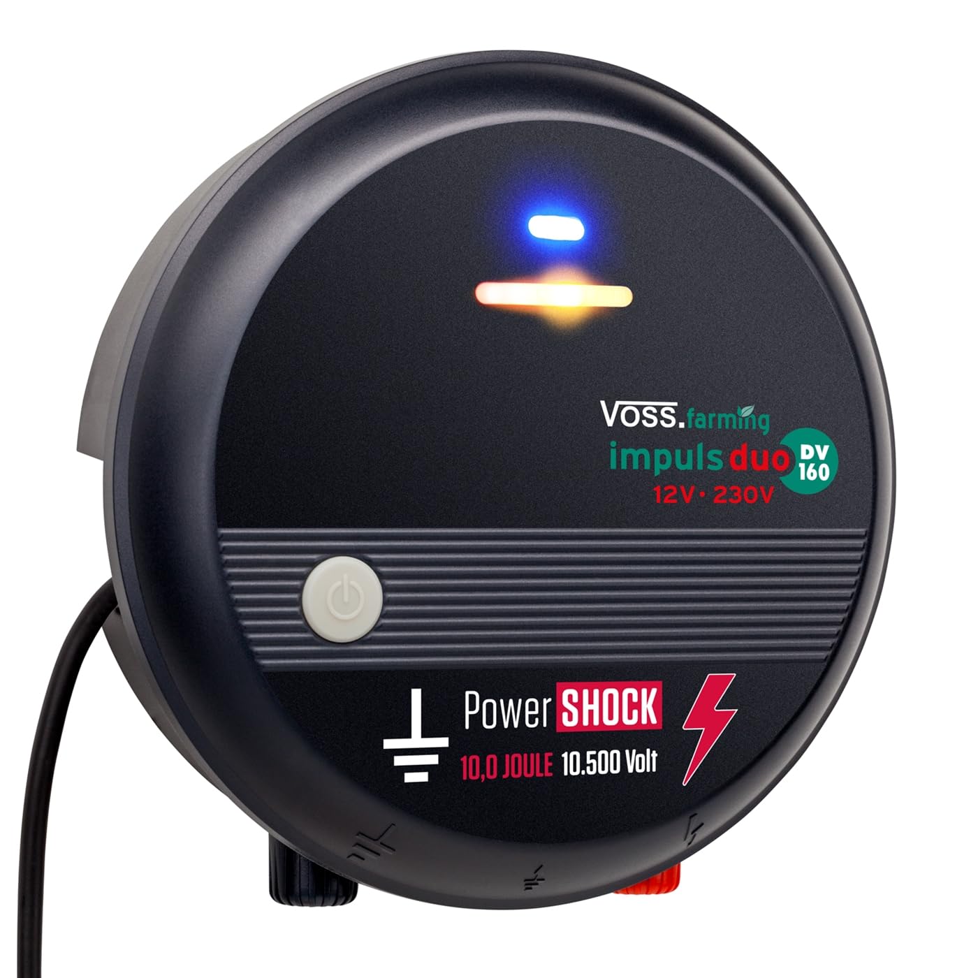 VOSS.farming Weidezaungerät Impuls Duo DV160, 12V 230V, 7J, Elektrozaungerät, Stromgerät Weidezaun, Elektrozaun, SmartControl