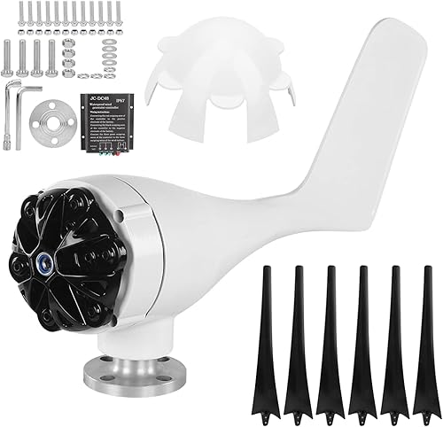 6 turbinas eólicas profesionales de hoja pequeño generador de molino de viento 1600W máquina de maquinaria industrial kit de generador de viento